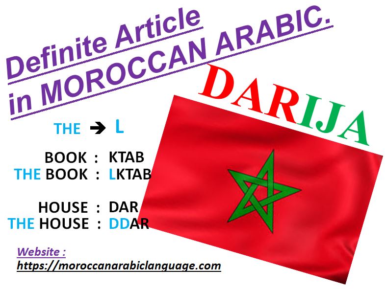 definite article in moroccan arabic darija course morocco