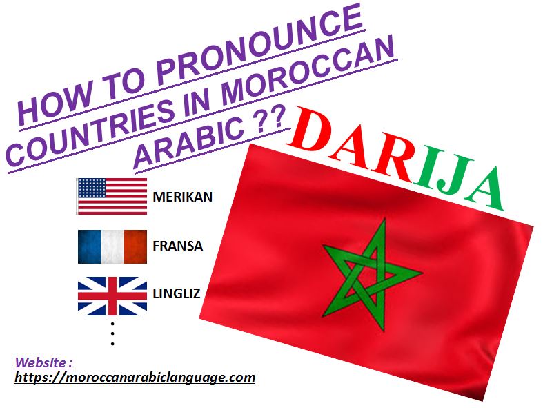 how to say countries name in moroccan arabic darija