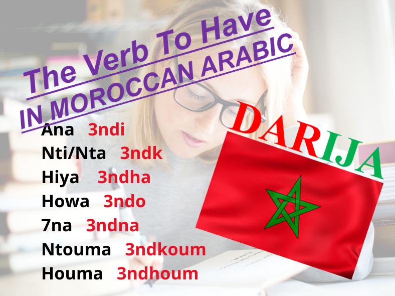The Verb to have in DARIJA moroccan dialect conjugation