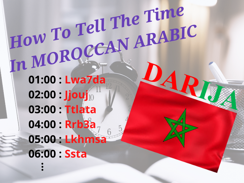 vocabs and phrases to tell time in darija moroccan arabic